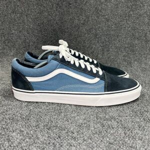 Vans Old Skool Low Sneakers Men's 14 Navy Blue Suede Canvas Athletic Skate Shoes
